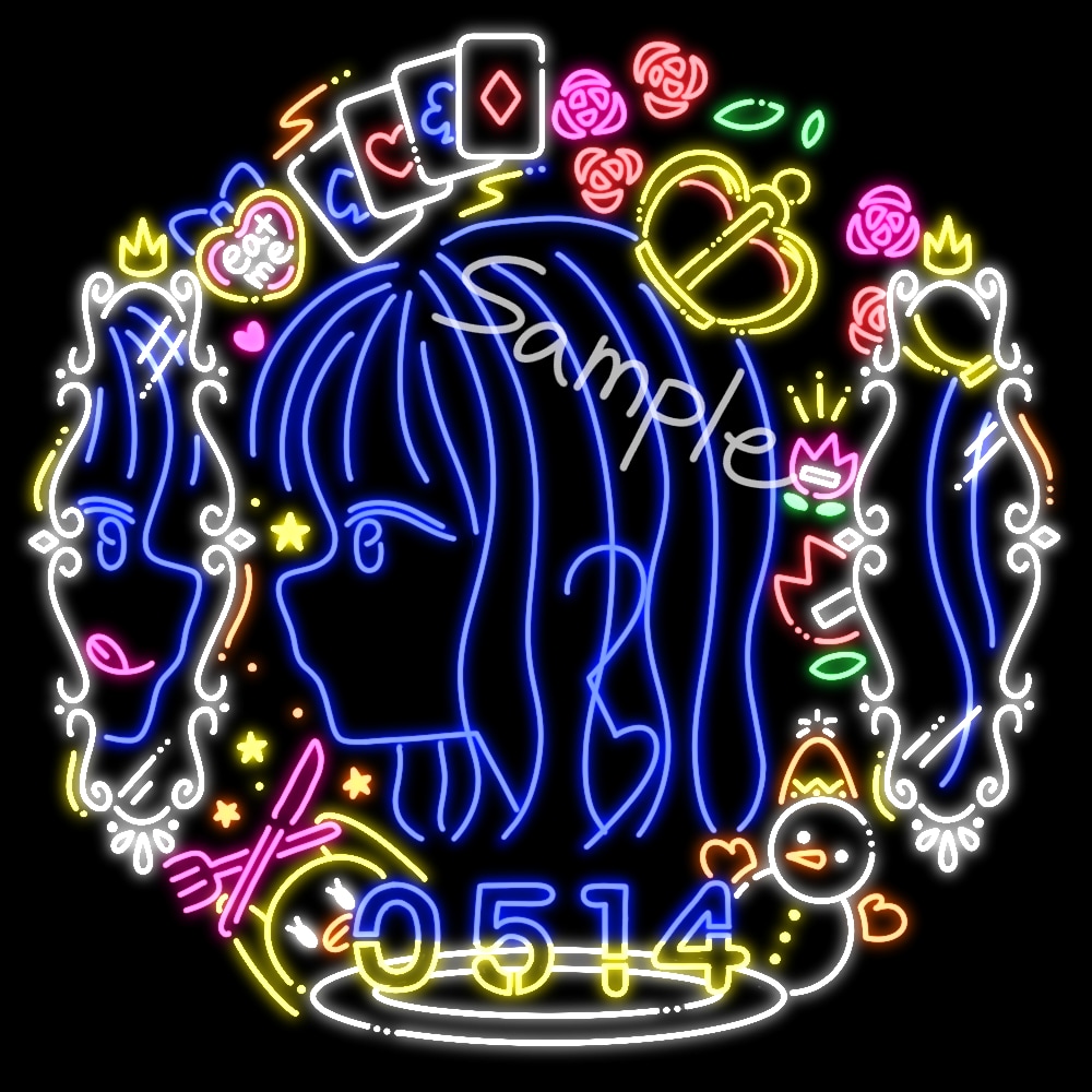 ネオン風のポップな横顔イラストお描きします あなたの「好き！」をギュッと詰め込んで魅力を発信しませんか？ イメージ4