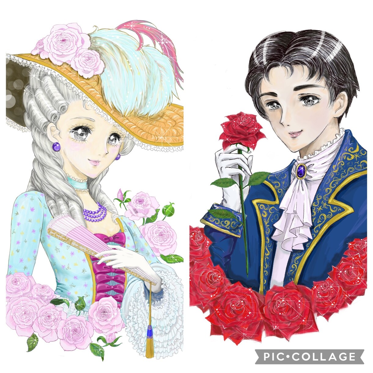 SNSアイコン　似顔絵　少女漫画風イラスト描きます 華やかで目立つ、可愛いイラストつくりませんか？ イメージ5