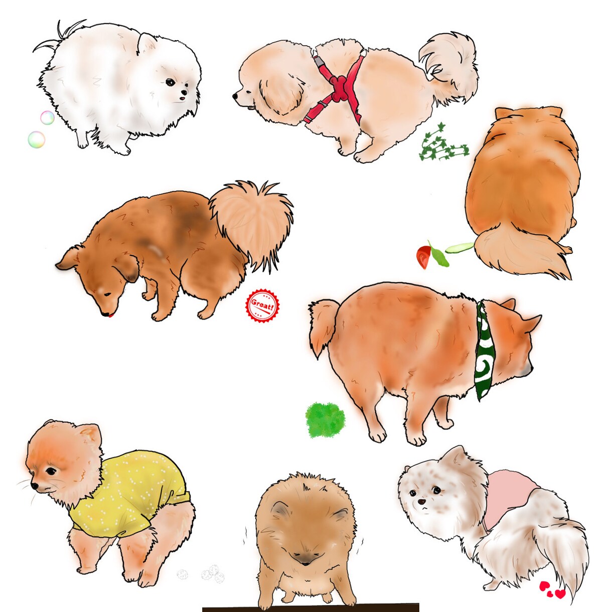 ペットのどすこいイラスト描きます ペットのがんばってるところを敢えてイラストにしてみませんか？ イメージ3