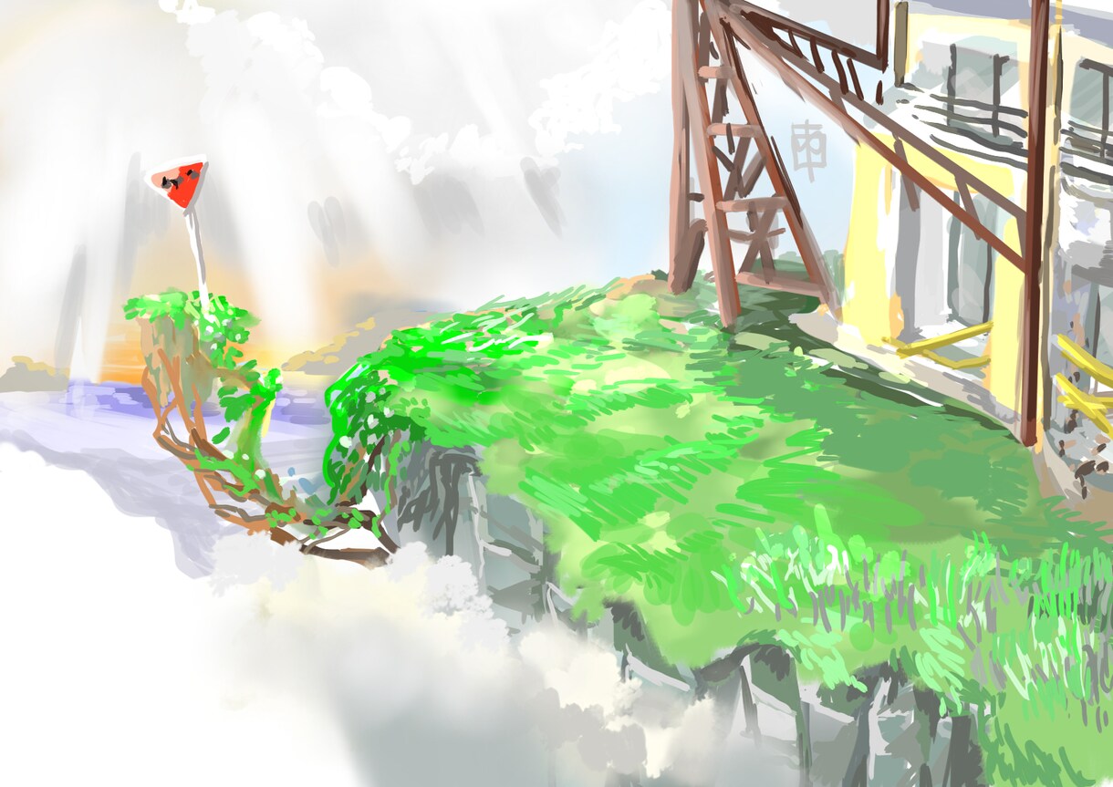 ゆるくて不思議な背景描きます ほのぼのとした風景に貴方のキャラクターを登場させましょう イメージ3