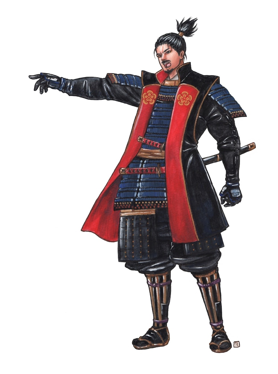 侍、戦国武将のイラスト描きます ややリアルタッチのアナログ手描きです。馬付きも可能です。 イメージ5