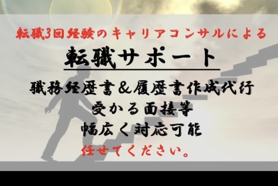 職務経歴書（履歴書）の代行作成&転職サポートします 【半額】3度の転職で得た通過するノウハウでサポートします イメージ1