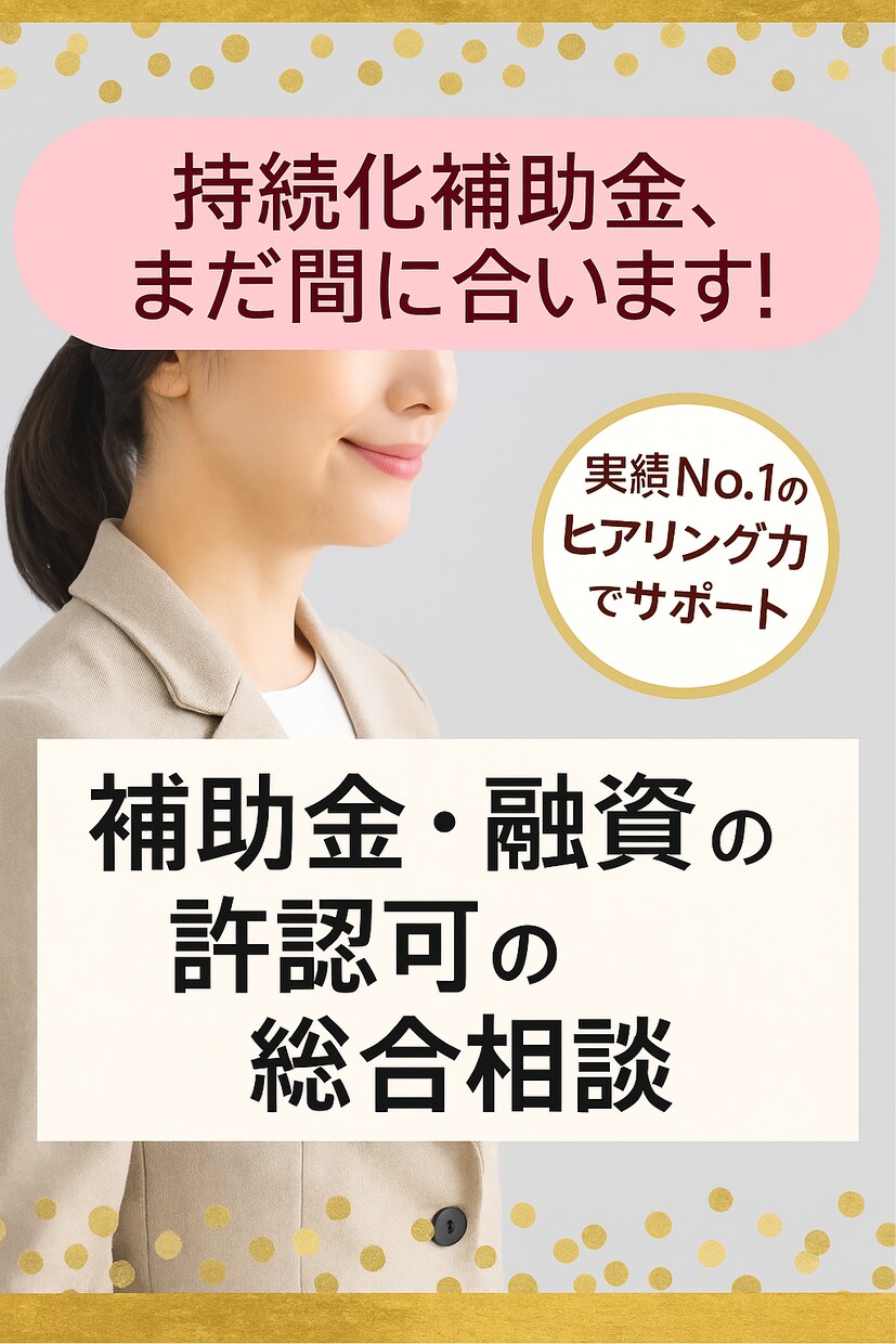 行政書士事務所スタッフが補助金相談をサポートします 補助金や融資の悩みを一緒に整理します イメージ1