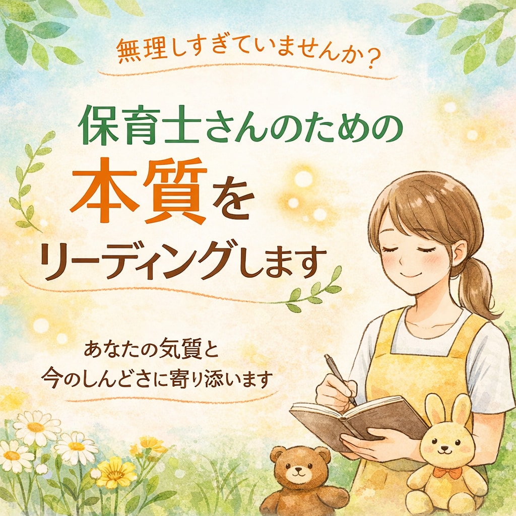 保育士さんのための本質をリーディングします ― 頑張りすぎる理由がわかる｜生まれ持った本質リーディング― イメージ1