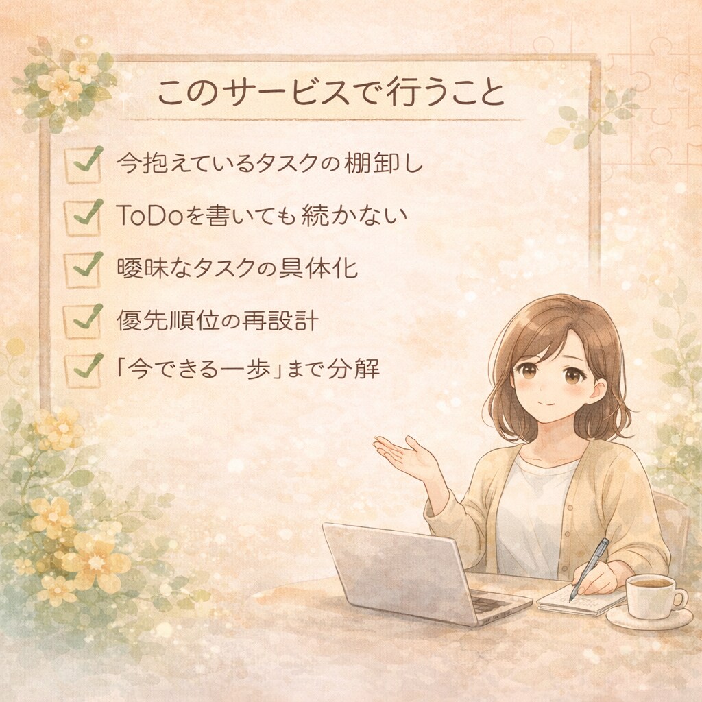 散らかったでこぼこ思考を一緒に整理します 分かっているのに出来ない、何をしたらいいか分からない方へ イメージ1