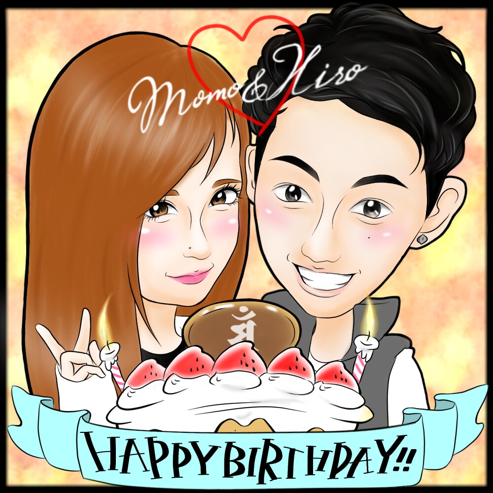 安くデジタル似顔絵描きます お祝いやプロフィール画像に！融通ききます^^* イメージ3