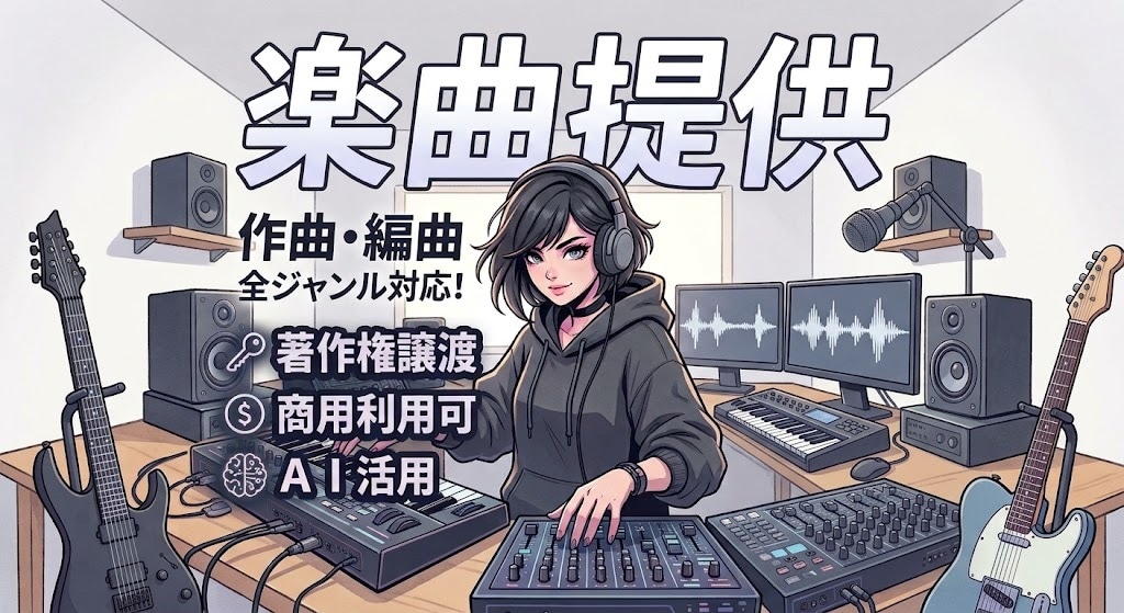 初出品限定価格にて、オリジナル楽曲を制作します 【おまかせ／即納可】オリジナル楽曲作成、作詞・作曲・仮歌入れ イメージ1
