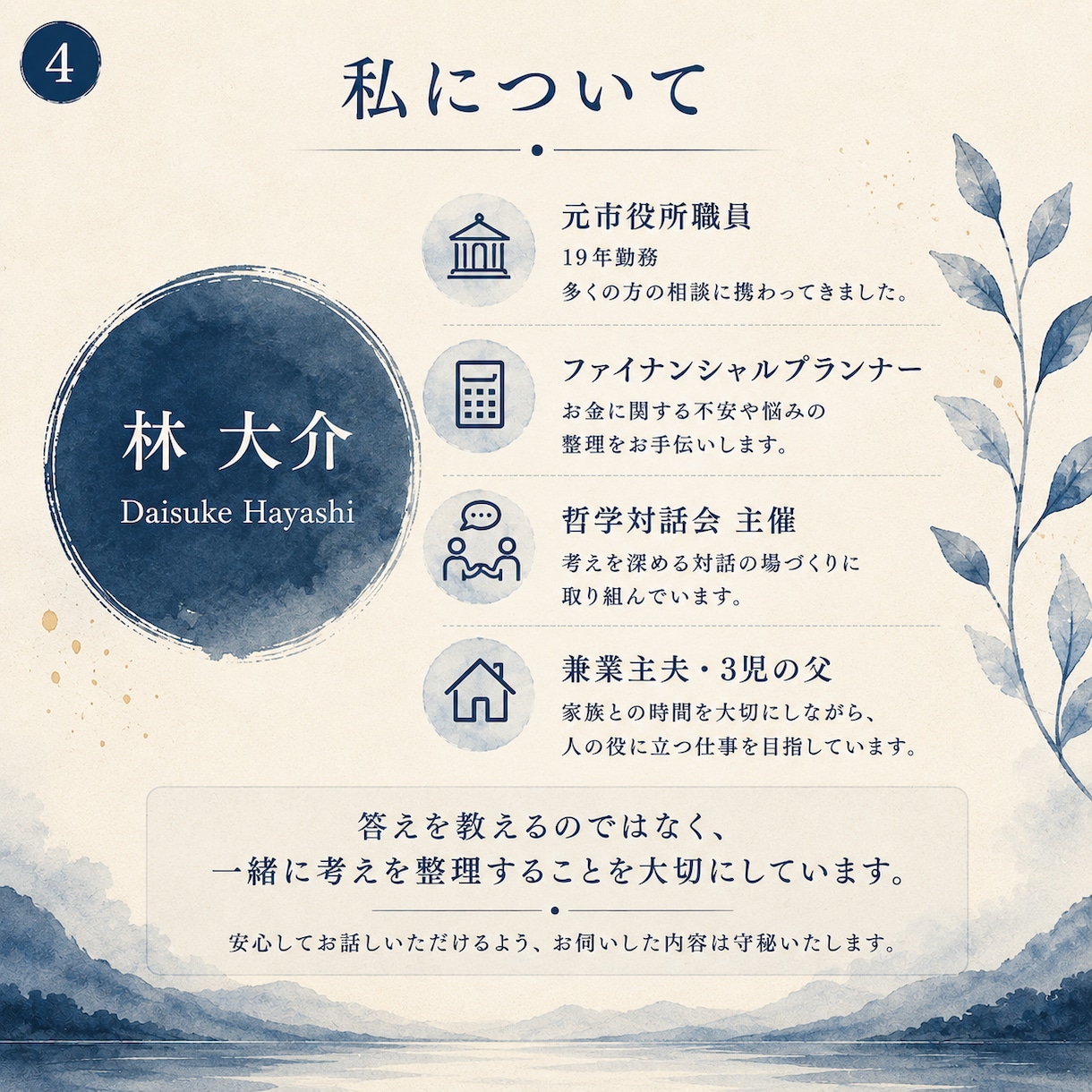 考えがまとまらない方へ｜頭の中を一緒に整理します 人生・仕事・お金のモヤモヤを言語化する対話の時間 イメージ4