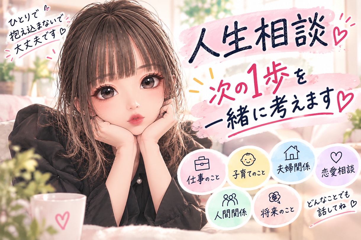 頭の中を整理して「次の一歩」を一緒に考えます 現役ママコンサルが悩みを整理して、次の1歩まで一緒に考えます イメージ1