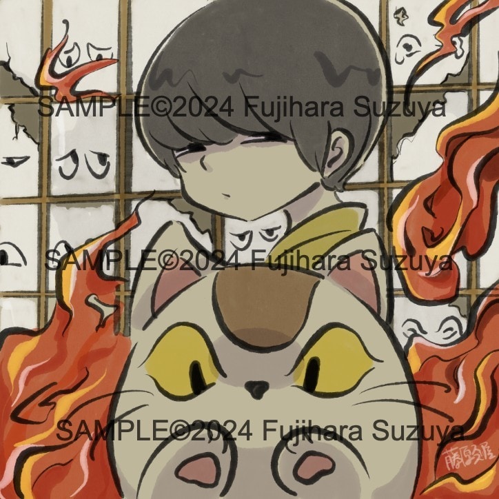 ゆるい和風なアイコン用イラスト描きます どこか和風、かつゆるい感じのバストアップアイコンを描きます。 イメージ5