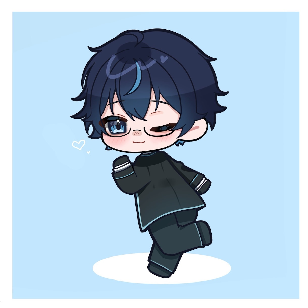 グッズ等に使えるミニキャライラスト描きます きゅるりとしたおめめが特徴的で、可愛いらしくポップに描けます イメージ1