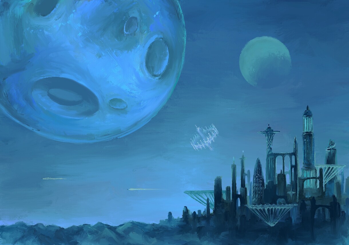 一枚絵を描きます 幻想的な風景・背景を描きます。 イメージ3