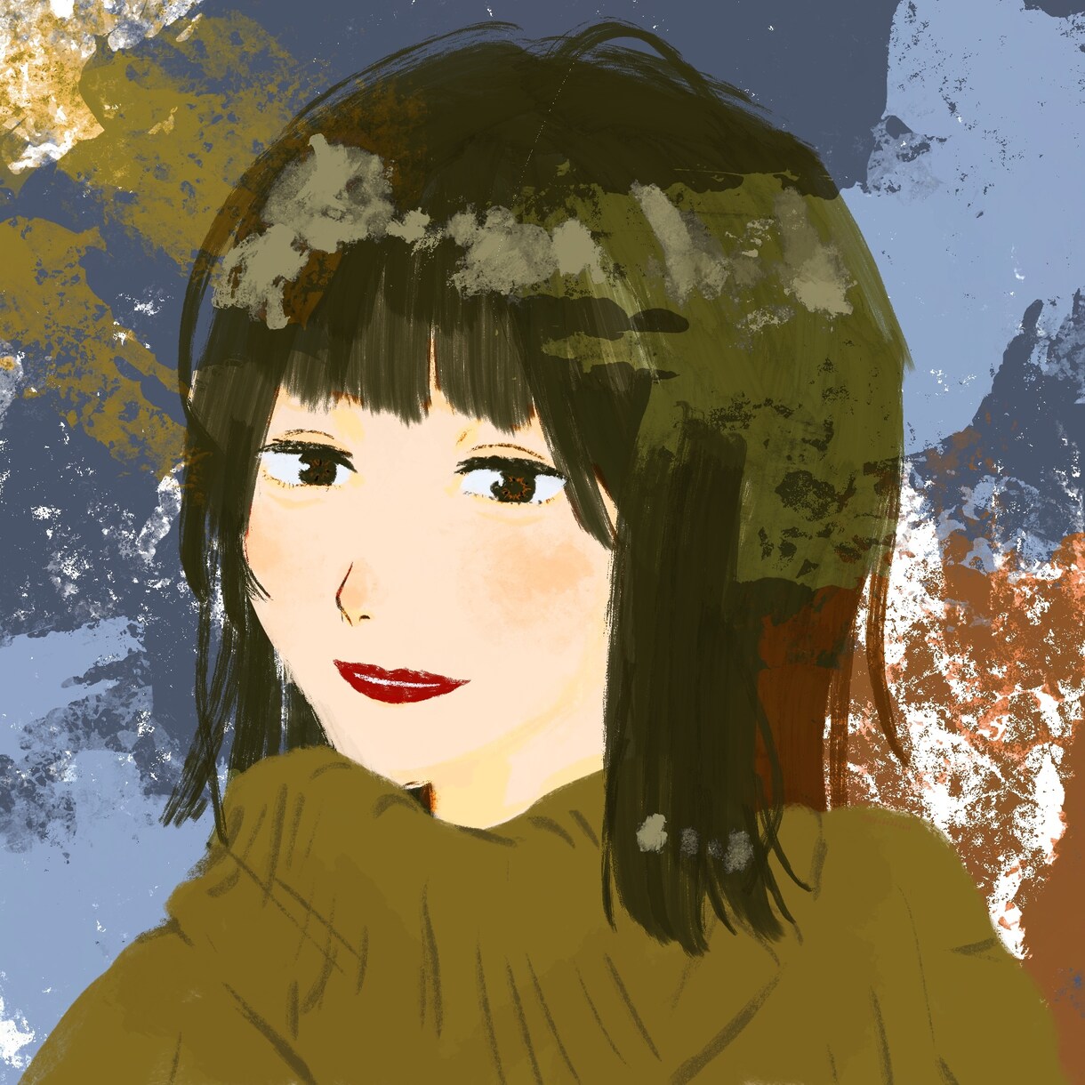 オシャレな女の子のアイコン描きます リアルと2次元の真ん中カワイイアイコン！男の子も描きます！ イメージ3