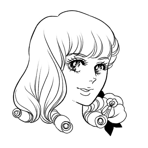 昭和レトロな少女漫画風アイコンを制作します 美しく華やかな少女などの人物アイコン イメージ1
