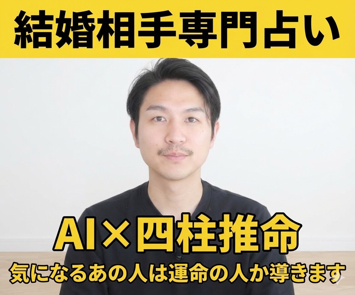 AI×四柱推命で運命の人なのか占います 【結婚相手専門】AIが導き出すあの人との運命と相性診断 イメージ1