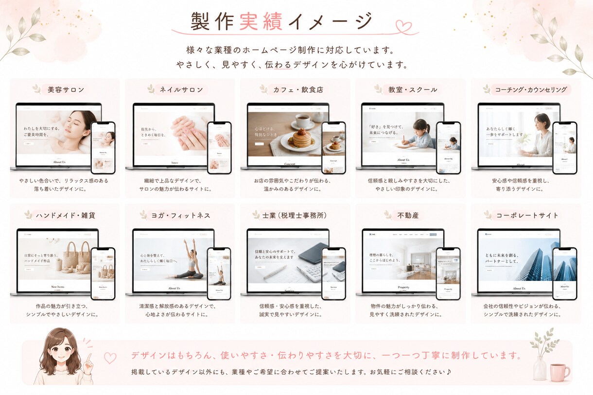 想いをカタチにするHPを制作します 【Wordpress】丁寧なヒアリングで安心対応いたします。 イメージ4
