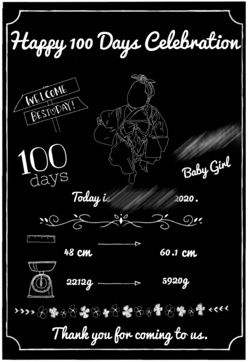 線画バースデーボード作ります 誕生日のお祝いに、線画イラストと成長の証を記録します。 イメージ6