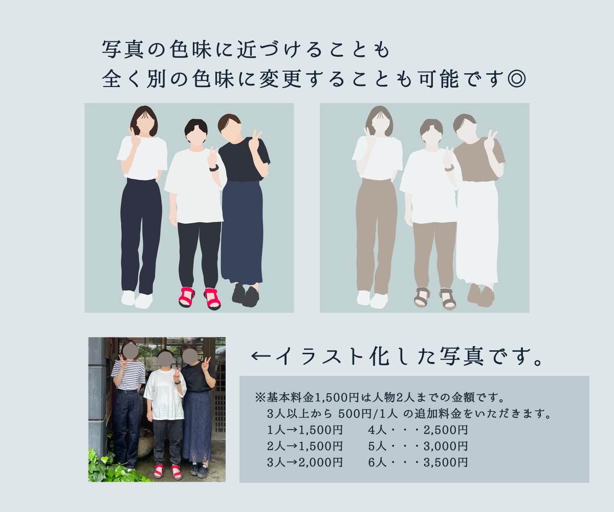 写真をかわいいイラストにします 写真は恥ずかしくてSNSに載せれない...そんな方にも！ イメージ9