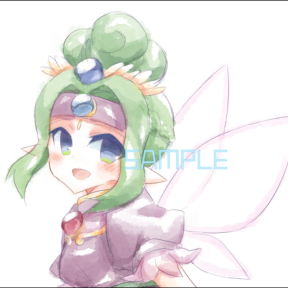 アナログ水彩風の萌え系アイコン描きます アイコン / ヘッダーを鮮やかな水彩風でお描きします！ イメージ6