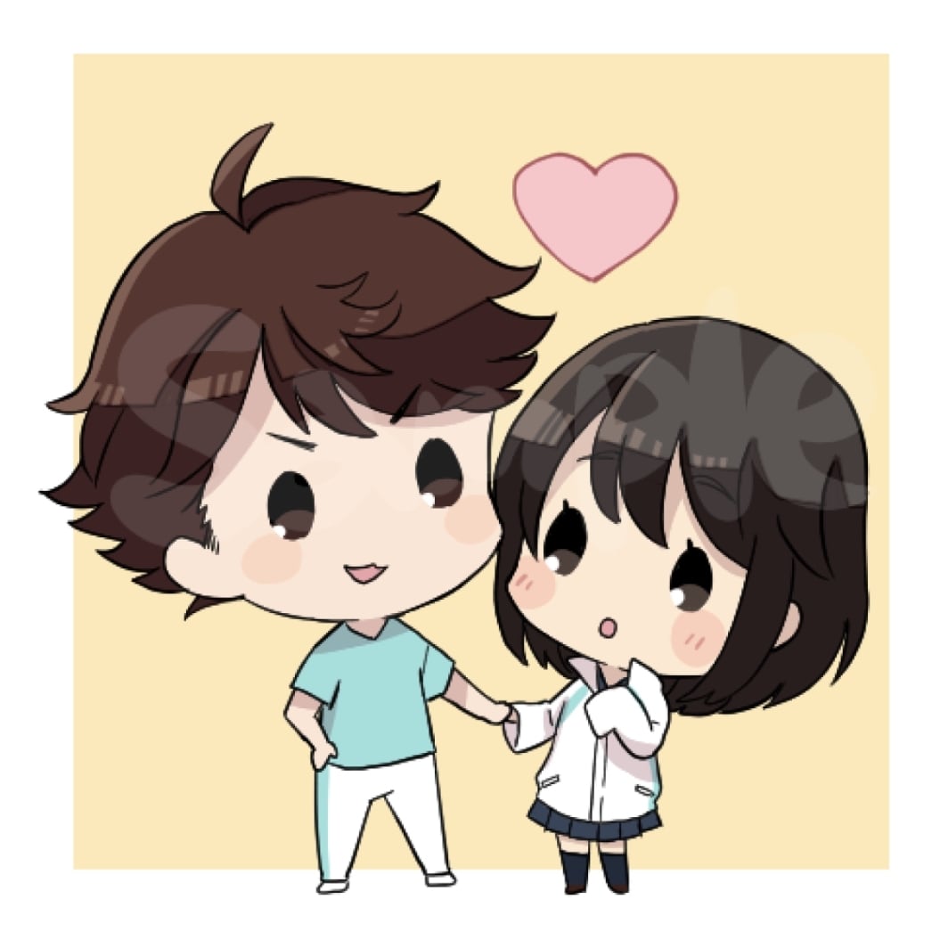 カップルイラストや二次元の夢絵描きます デフォルメのきいた可愛いあなたと彼の夢絵！アイコンにオススメ イメージ2