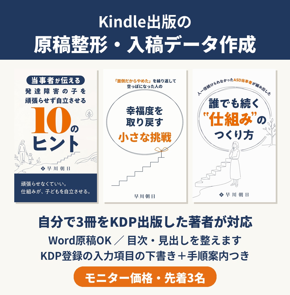 Kindle出版用の原稿整形と入稿データを作ります Word原稿OK・KDP登録の手順もサポート イメージ1