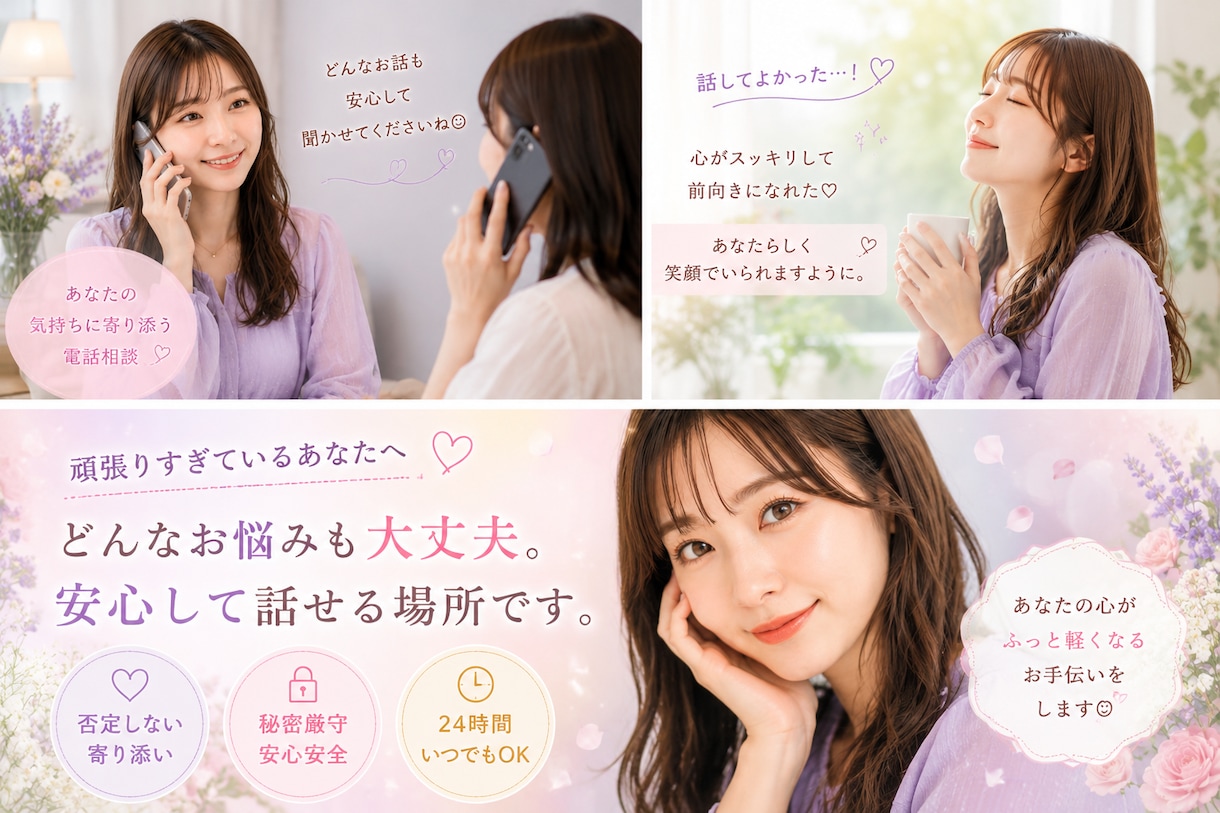 社会福祉士/泣いても笑ってもOK♡味方になります 恋愛・仕事・人間関係のモヤモヤを受け止めます ♡1分からOK イメージ2