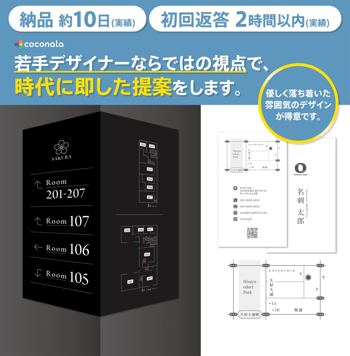 プロがアクセス地図・フロアマップを作成します 名刺/チラシ/看板などに使えるマップを作成します イメージ1