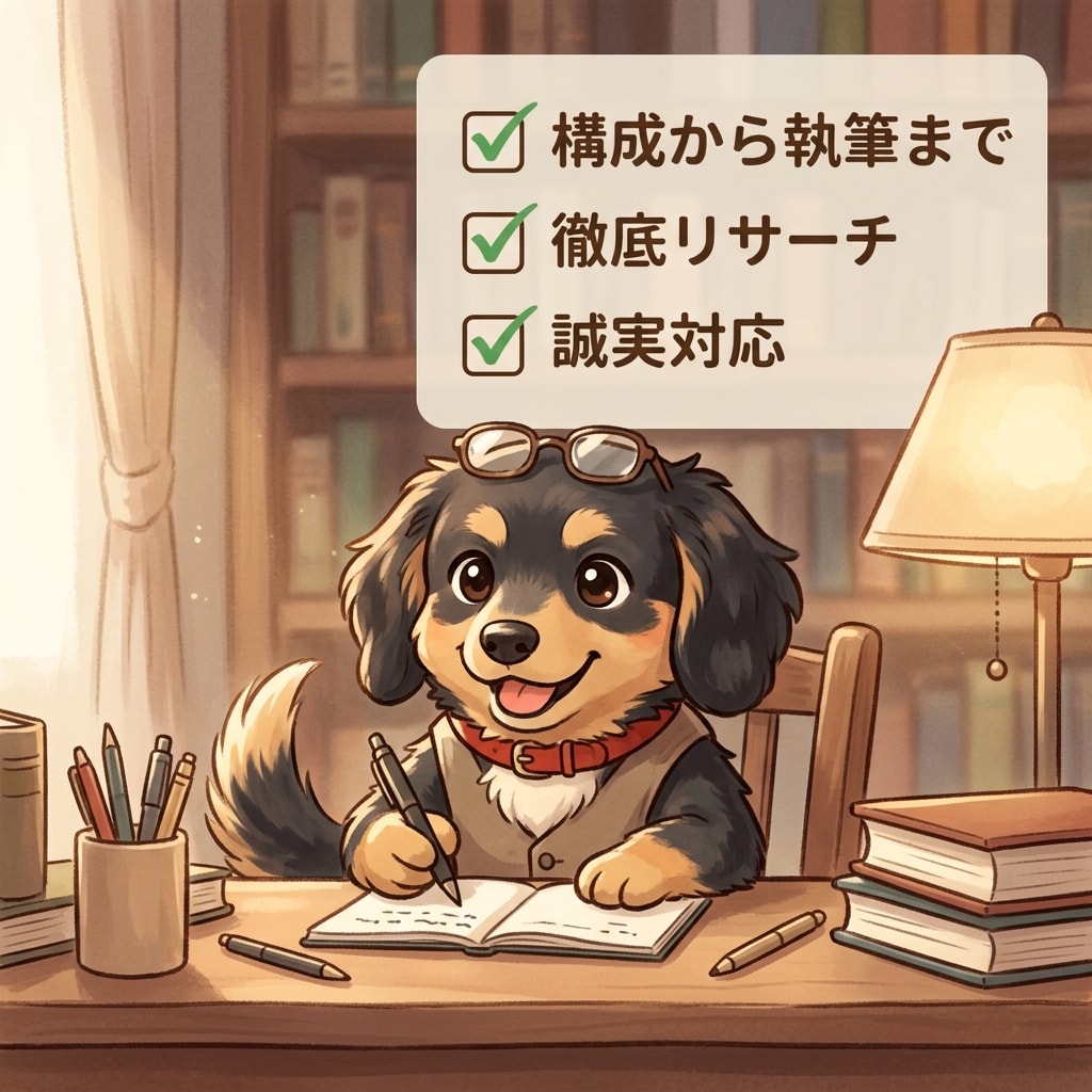 想いを届ける架け橋！構成から執筆まで誠実に承ります 徹底リサーチと誠実なヒアリングで、高品質な記事を執筆します。 イメージ1