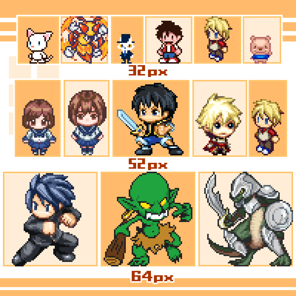 ドット絵でちびキャラ制作します 様々なテイストのちびキャラを作成します イメージ2