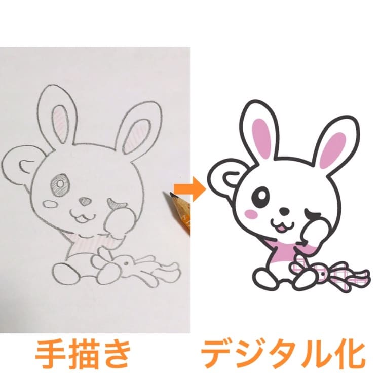 手描きのイラストをデジタル化出来ます 作ってみたいけど自分は苦手という方のお手伝い致します。 イメージ2