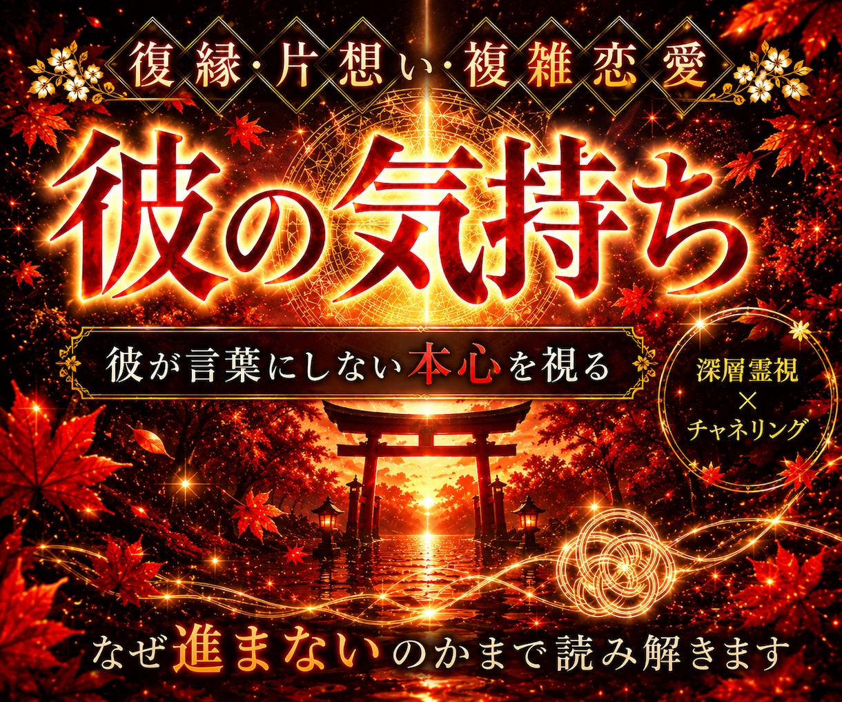 恋愛＊彼の本音と二人のご縁を深層霊視します 復縁・ツインレイ・音信不通・片想い・複雑恋愛に関するお悩み イメージ1