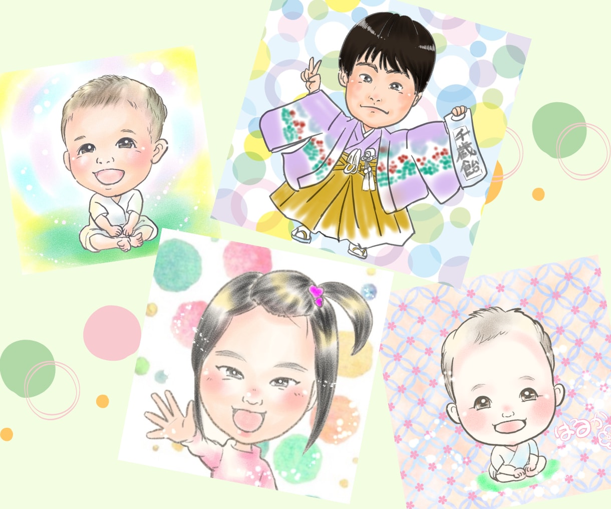 プレゼントにぜひ♪やさしい似顔絵お描きします 贈る人も贈られる人も笑顔になれるパステルタッチです(^^) イメージ6