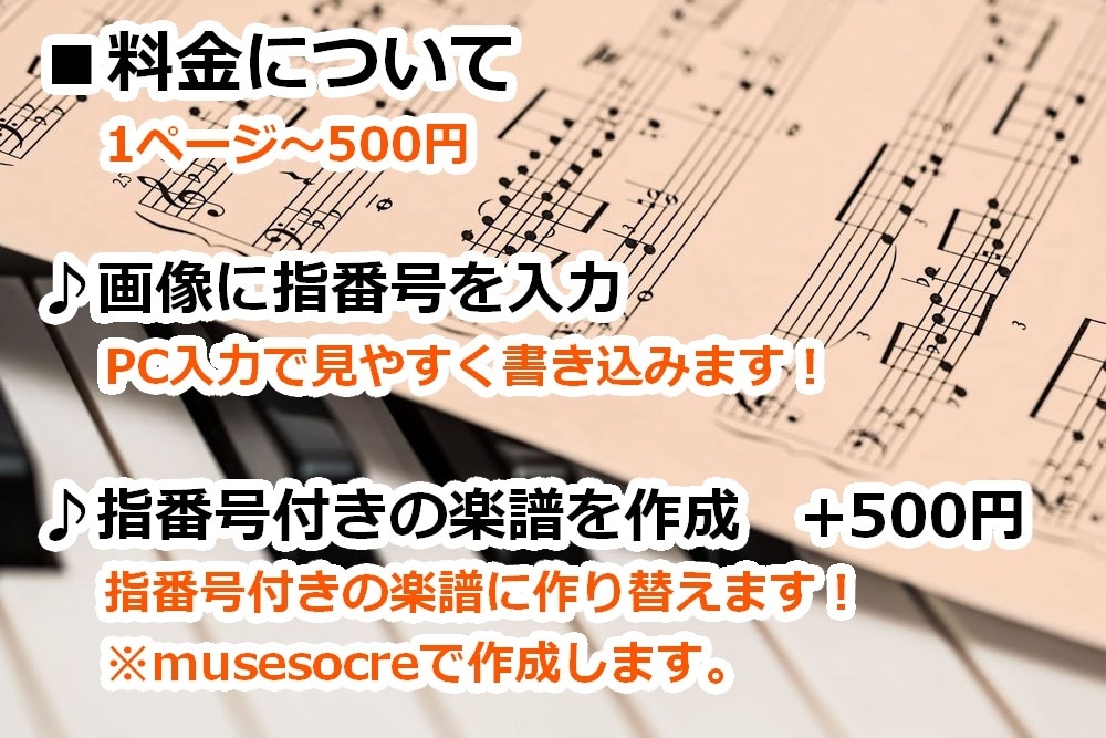 PC入力で見やすい！楽譜に指番号を書き込みます どの指で弾いて良いか分からない方へ。 イメージ2
