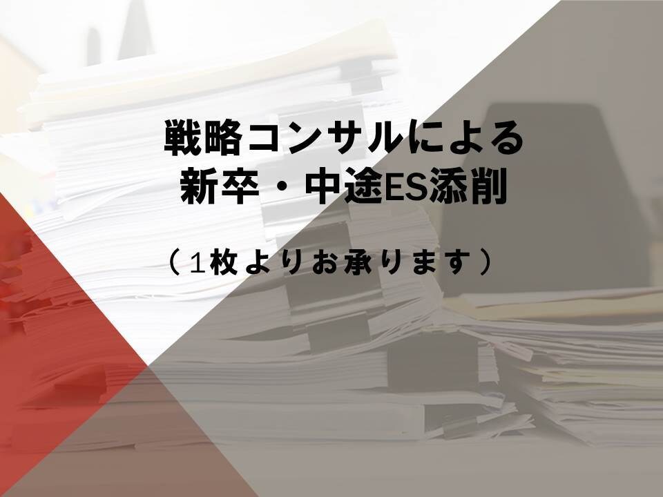 戦コン・外銀・財閥系商社内定者がES添削します 一緒に有名企業への内定を目指しましょう イメージ1