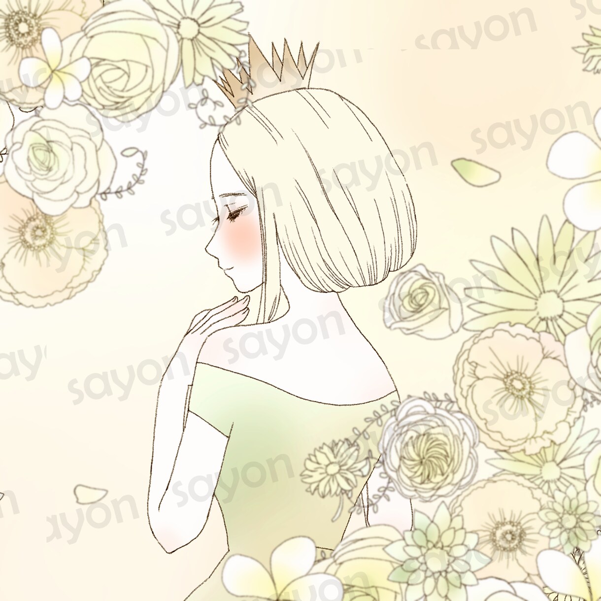 商用利用可・完成品の手描きイラストを販売しています ダウンロードするだけ/ウエディングフラワー/アイコン イメージ4