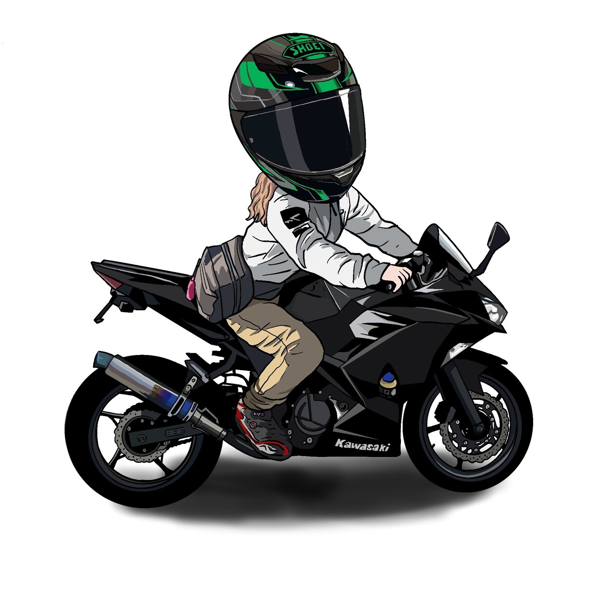 カートゥーン風で車やバイクのイラスト描きます ご自身の愛車の写真をもとにアレンジしてイラストを作ります イメージ3