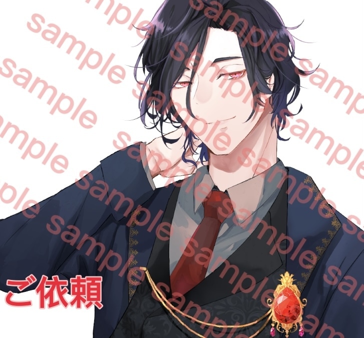 アイコン用、sns、個人用のイラスト描きます かっこいい感じの男性キャラが好きな方。 イメージ4