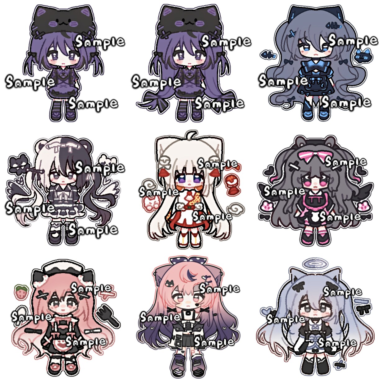 2～2.5頭身ＳＤキャラクターイラストを制作します から通常の等身イラストまで幅広く作成致します。 イメージ2