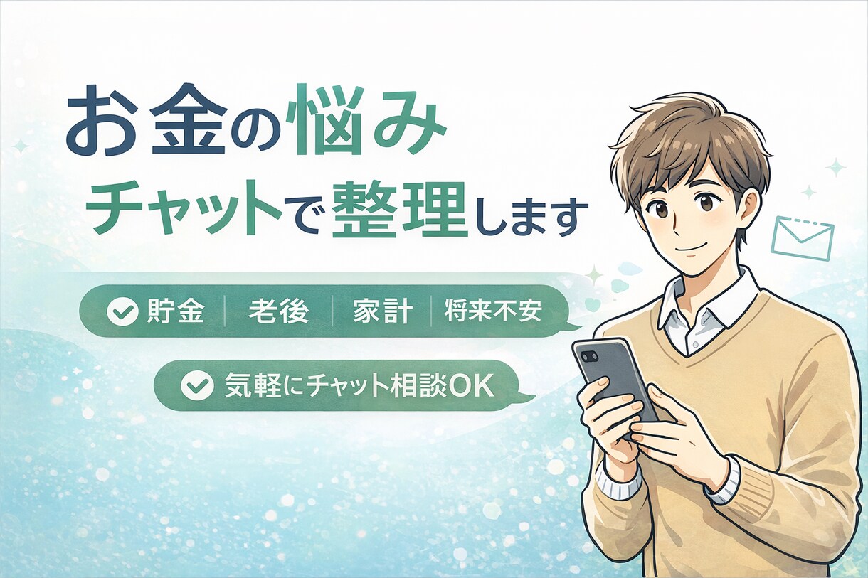 年代別お金の悩み整理します 20代〜50代の不安を現実的に相談できます イメージ1