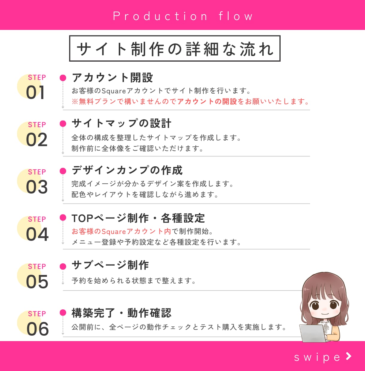 Square予約サイト制作します サロン・教室向けのSquareサイト作ります！ イメージ5