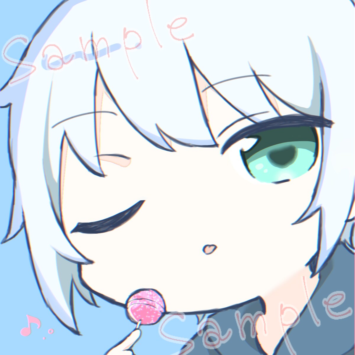 ドアップで映える！ちびキャラアイコン描きます パステルでかわいいちびキャラのドアップアイコンを描きます！ イメージ3