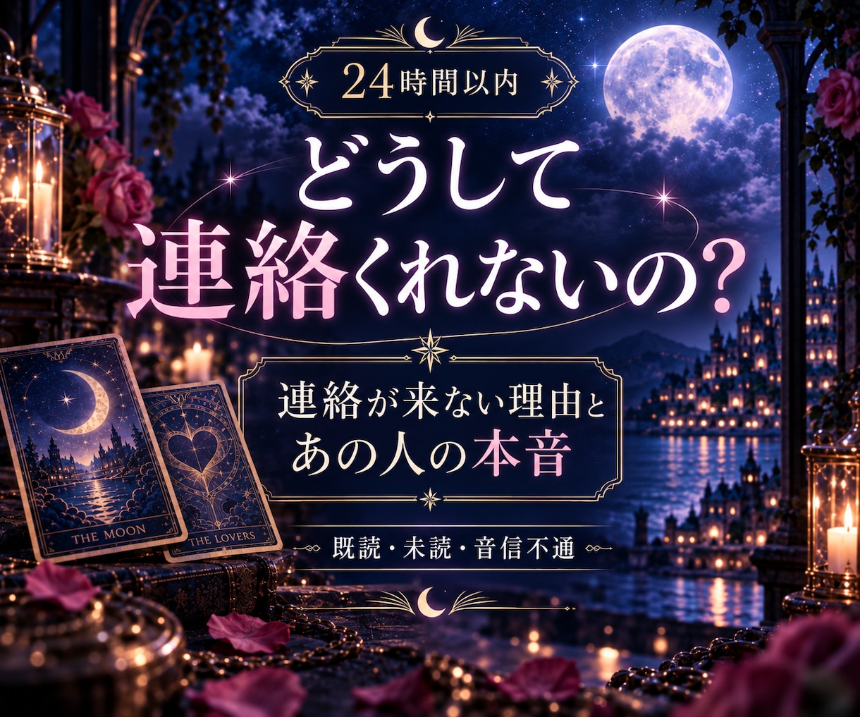 24時間以内♡連絡が来ない理由と彼の本音を視ます 既読・未読・急に冷たい…今動く？待つ？まで丁寧に視ていきます イメージ1