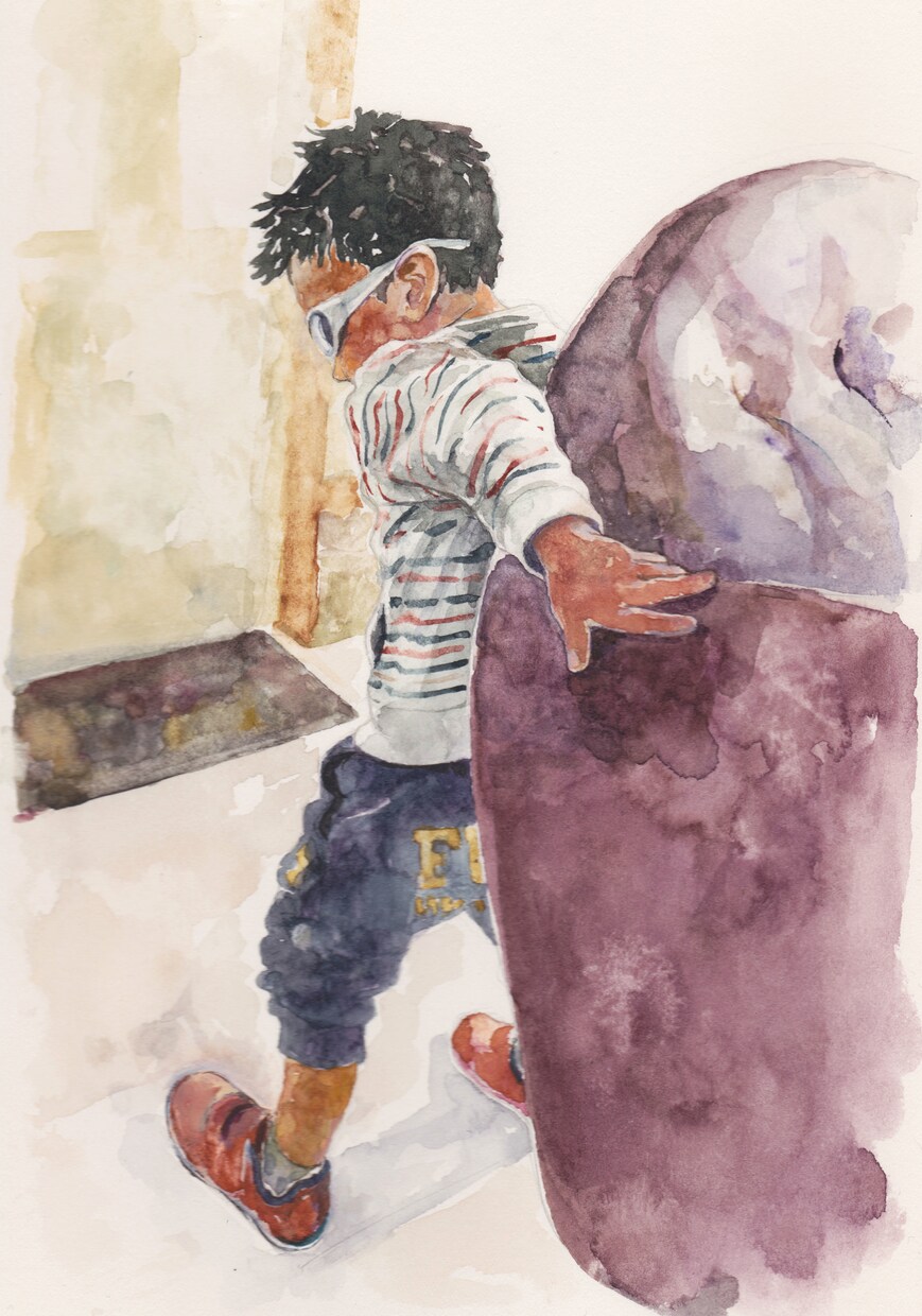 SNSのアイコン、プレゼントなど◎似顔絵を描きます 水彩で描く少しリアルな似顔絵❗️ポートレイトも❗️ イメージ1