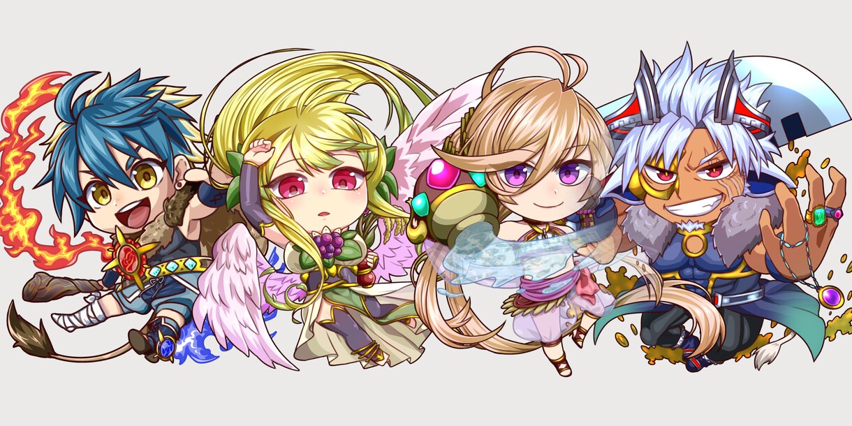 デフォルメイラスト、SDキャラクター制作します オリジナルキャラクターのグッズ制作用などに イメージ1