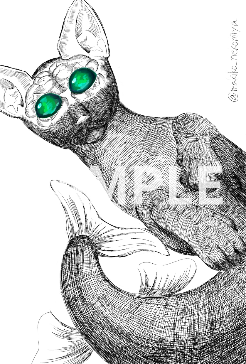 オカルト・ゴシック調の絵を描きます 繊細な線画イラスト制作【初出品限定価格・残り3名様】 イメージ1