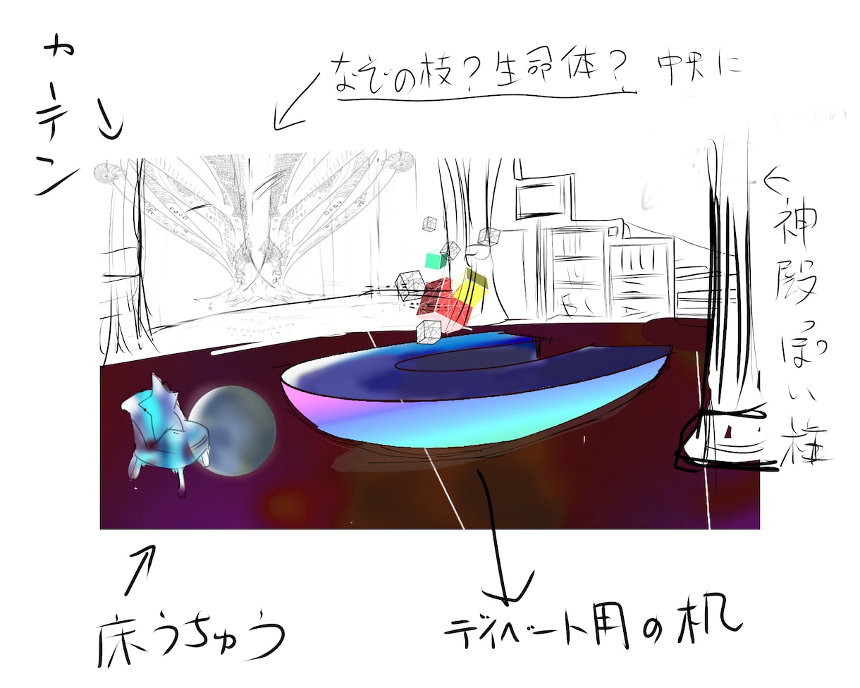 YouTubeアニメ用の背景・小道具等描きます 【継続案件用】漫画・アニメ動画に使う背景・小物イラストの作成 イメージ1