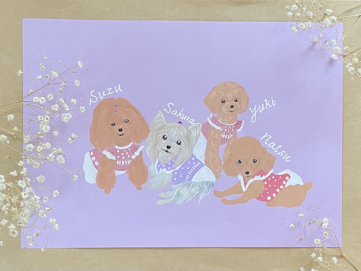 うちのこイラスト♡生き生き可愛く仕上げます 世界にひとつだけ！手描きでふわふわ立体感！ イメージ7