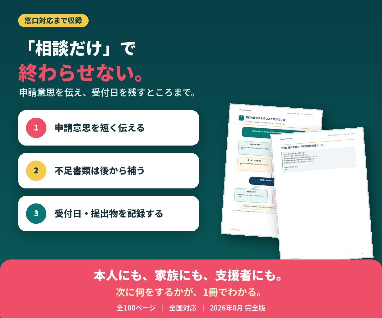 生活保護の自力申請・支援バイブルを届けます 話せなくても大丈夫。申請から生活再建まで1冊で整理 イメージ5