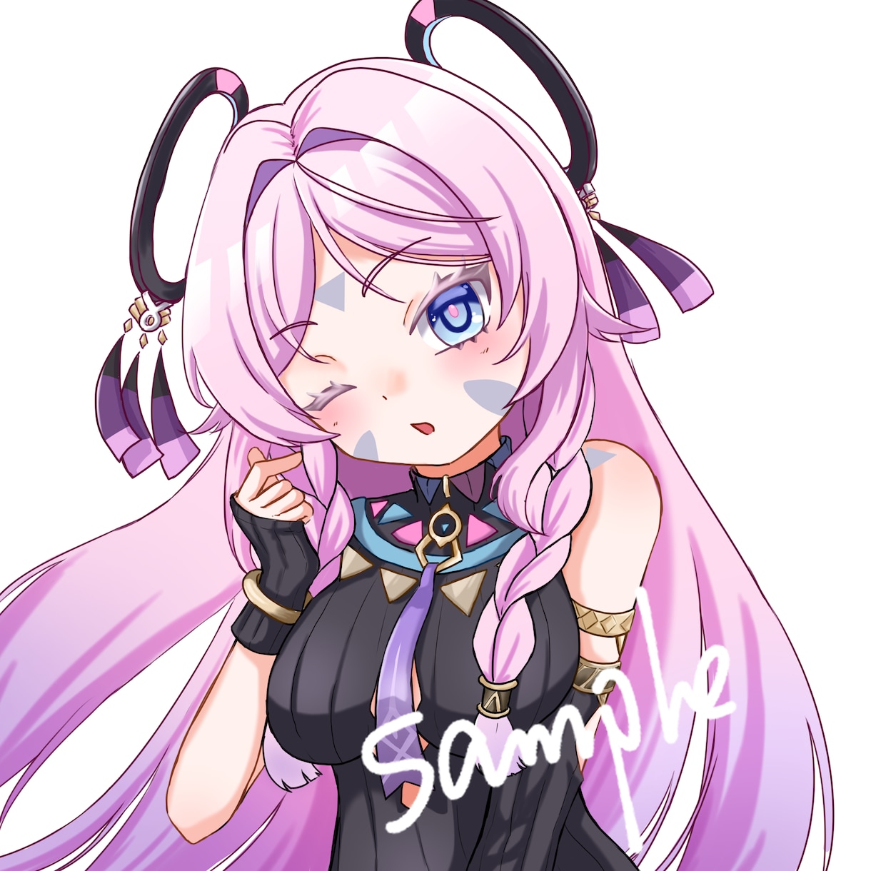 可愛い女の子のアイコンイラスト描きます 何度でも修正OK！SNS・LINE等様々な用途で使用可能！ イメージ6