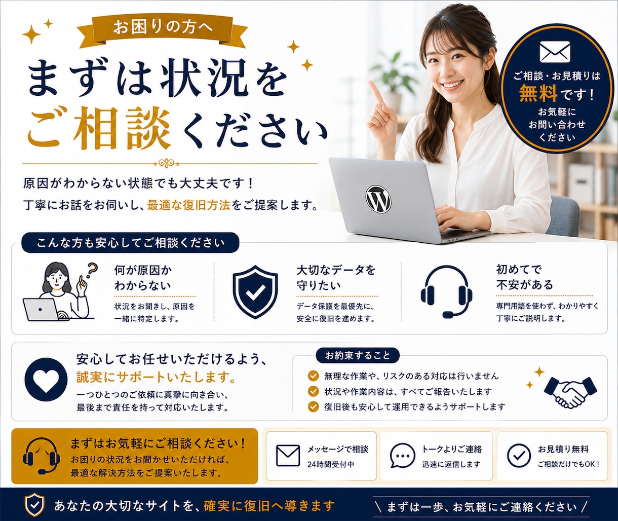 WordPressの原因を特定し復旧します 悪化を防ぐ順番で復旧を進めます イメージ10
